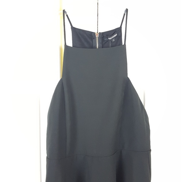 Missguided Black Low Side Party Dress Size 8 US - Picture 2 of 8
